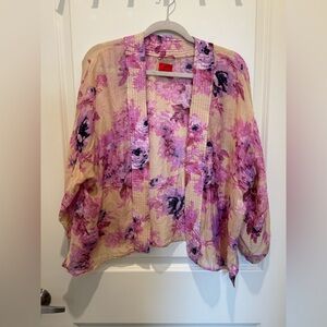 Anthropologie Erfurt Luxury Floral Kimono-Style Top